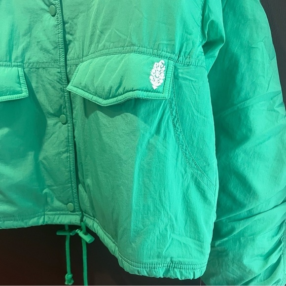 FP Movement Off The Bleachers Coaches Jacket in Green Size Small - Picture 6 of 12